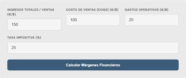 Captura de pantalla de la Calculadora de BPA (Beneficio Por Acción) Avanzada interactiva