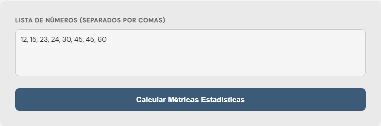 Captura de pantalla de la Calculadora de moda interactiva