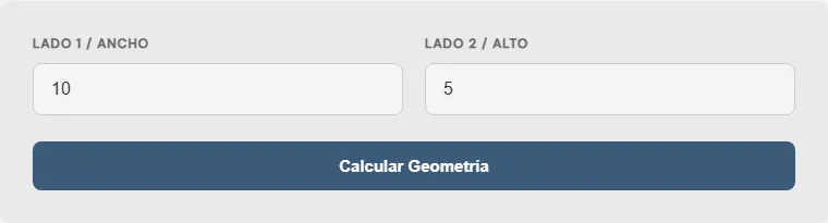 Captura de pantalla de la Calculadora de perímetro de un cuadrado interactiva
