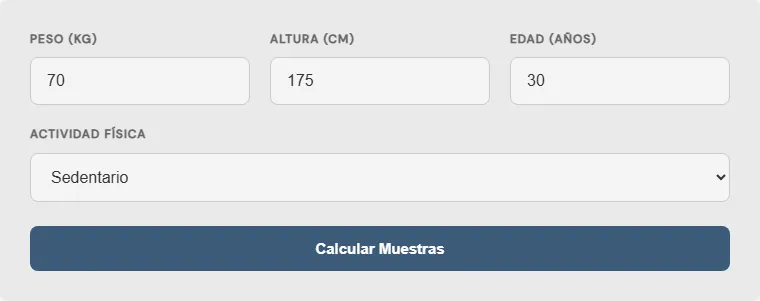 Captura de pantalla de la Calculadora predictora de la altura del niño interactiva